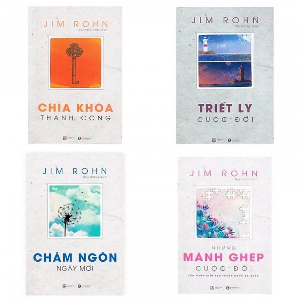 Sách Bộ 4 Cuốn Jim Rohn: Bốn Mùa Cuộc Sống, Chìa Khoá Thành Công, Những Mảnh Ghép Cuộc Đời, Triết Lý Cuộc Đời