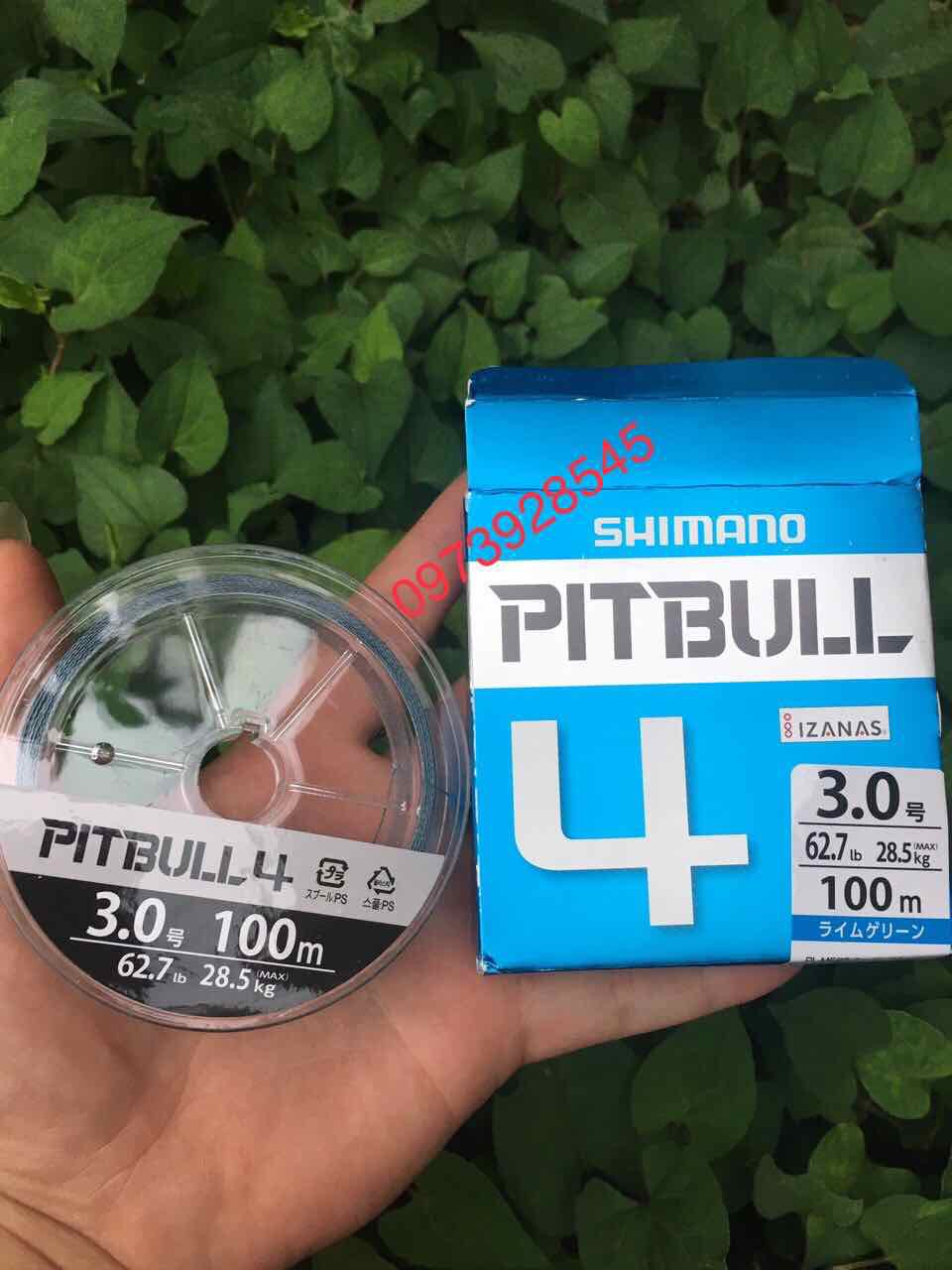 Dù câu cá Shimano Pitbull 4 , dây câu cá cuộn 100m - Shop Đạt Nụ