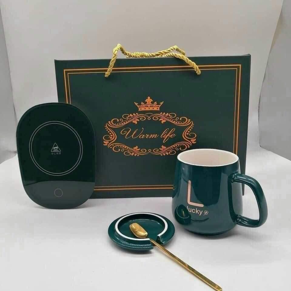 Bộ Cốc Và Đế Hâm Nóng Đồ Uống Thông Minh LUCKY