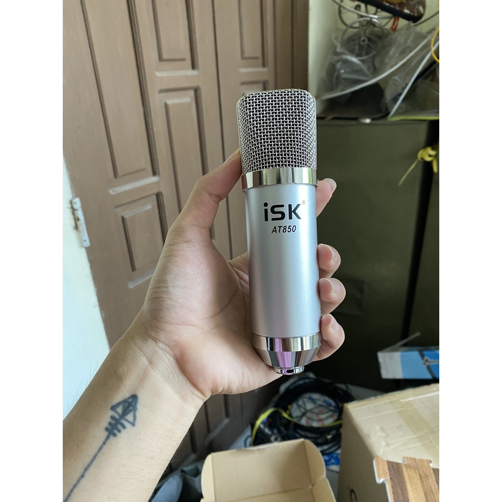 Combo Mic Thu Âm Livestream Sound Card K300 Và Mic ISK AT850 Bản 2020 Cao Cấp Hát Cực Hay . Bảo Hành 12 Tháng