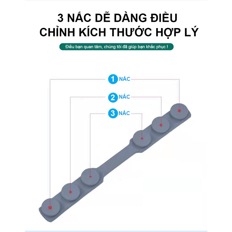 Dây đeo khẩu trang y tế Silicone 100% chống đau tai - GULIFE GL-D01  tai giả mềm dẻo co dãn 3 nấc điều chỉnh