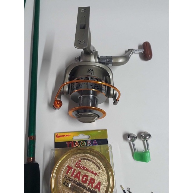 bộ cần câu 2 khúc đặc dài 2m7 + máy LC 7000 cần siêu khoẻ tải cá 10kg bộ y hình hàng y hình