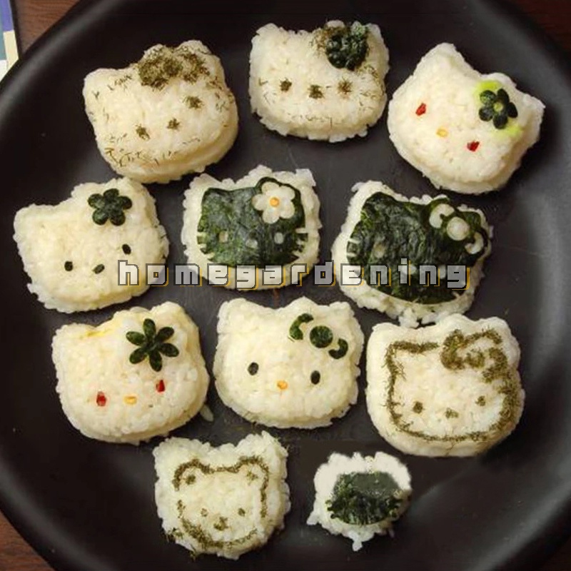 Set 3 Khuôn Làm Cơm Nắm Hình Thỏ / Gấu Hoạt Hình Đáng Yêu