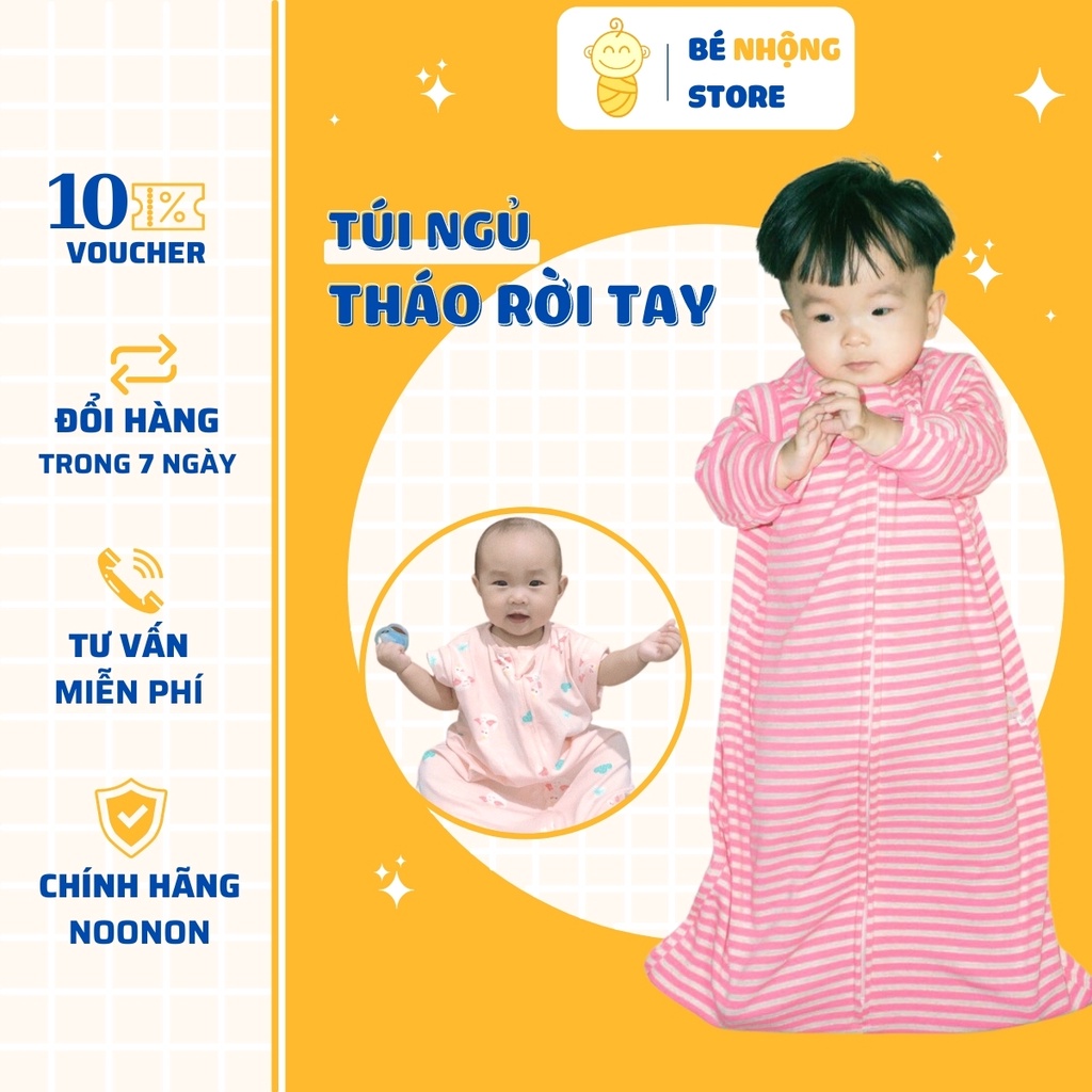 Túi Ngủ Cho Bé 💖FREESHIP💖 Túi Tháo Rời Ống Tay- Thay Chăn Cho Bé- Mã TNTT01