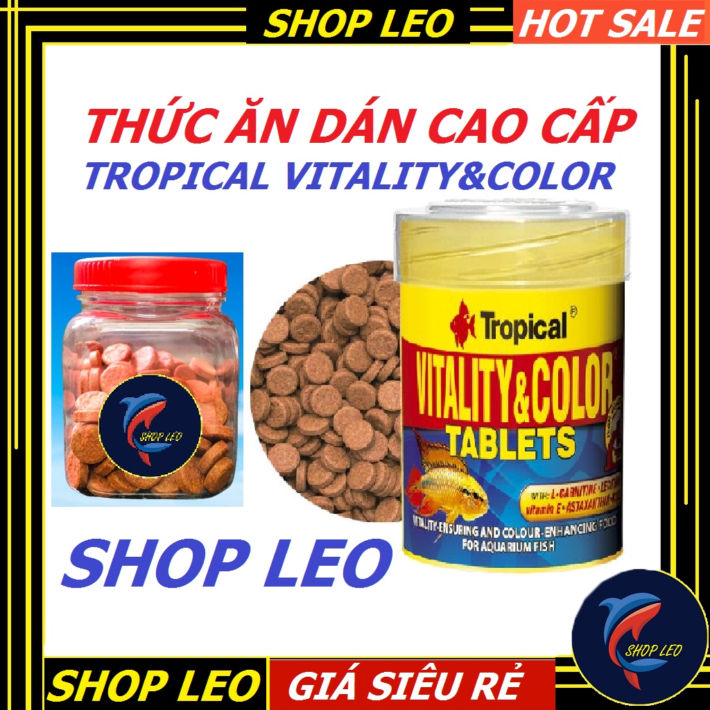 Cám dán JBL và Tropical Vitality Color cho cá cảnh - thức ăn dán cao cấp - shopleo - phụ kiện thủy sinh