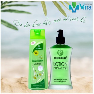 Combo dầu gội và lotion dưỡng tóc hoa bưởi