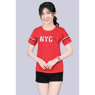 Áo thun nữ in chữ NY mẫu mới  Ath 01