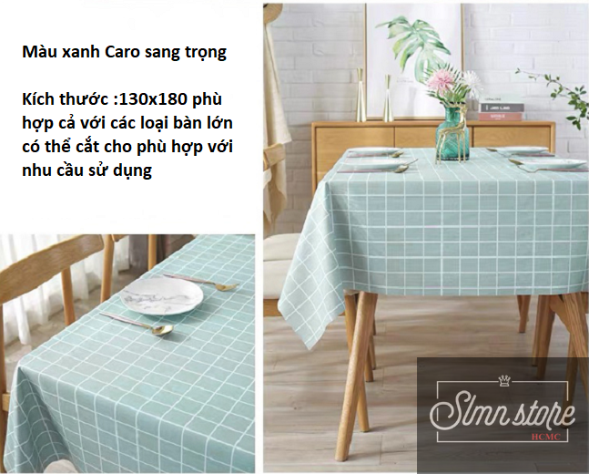 Khăn trải bàn kẻ caro vintage bằng nhựa PVC chống thấm nước, trang trí bàn ăn, Background chụp ảnh dễ thương. SD1_KTB