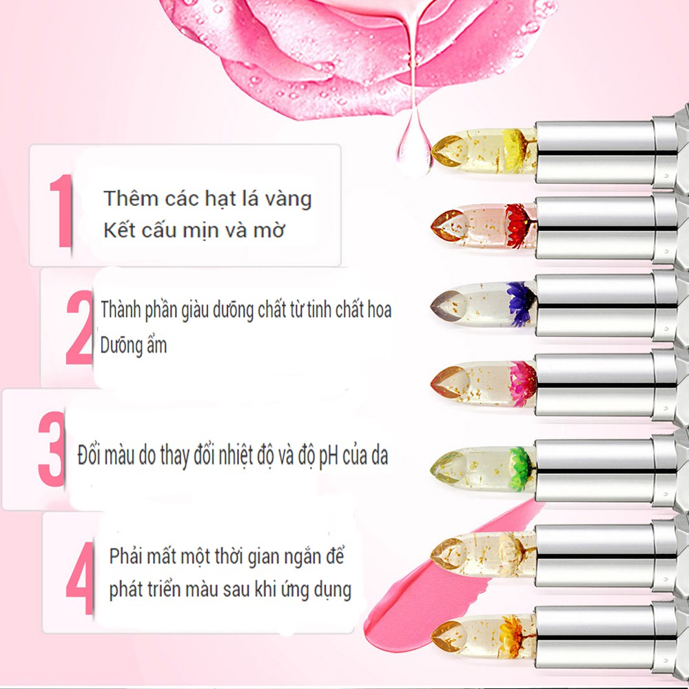 [Hàng mới về] Son Thạch Ướp Hoa Dưỡng Ẩm Lâu Trôi Thay Đổi Màu Sắc Theo Nhiệt Độ | BigBuy360 - bigbuy360.vn