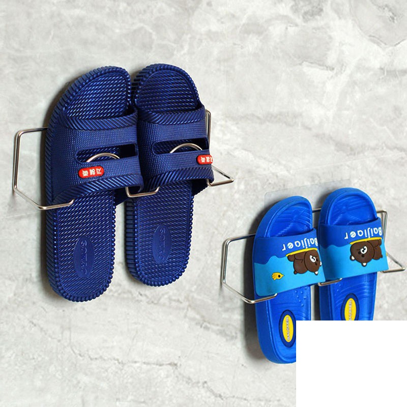 Kệ Để Giày Dép Bằng Thép (Sắt) Dán Tường MẪU SÓNG K36 Tặng Kèm Miếng Dán Tường Siêu Chắc