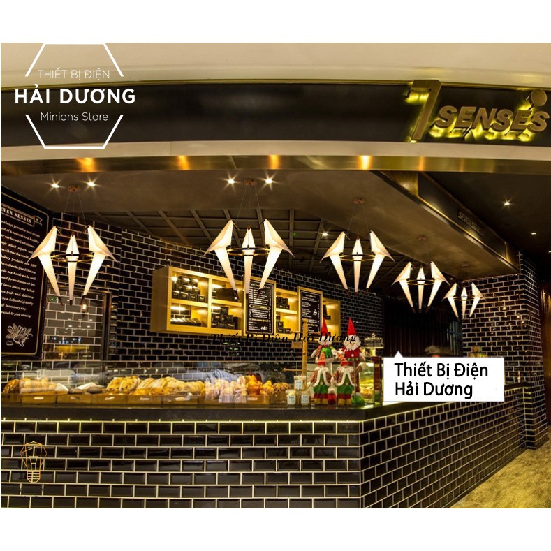 Đèn thả trang trí hiện đại hình chim cao cấp phong cách Origami ( 3 chim ) - Bảo hành 12 tháng