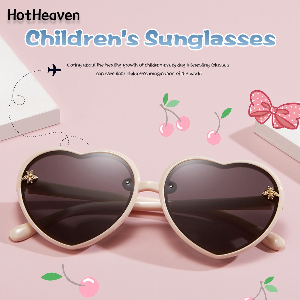 Kính Mát Tròng Trái Tim Chống Tia UV Bảo Vệ Mắt Khỏi Tia UV 5 Màu Sắc