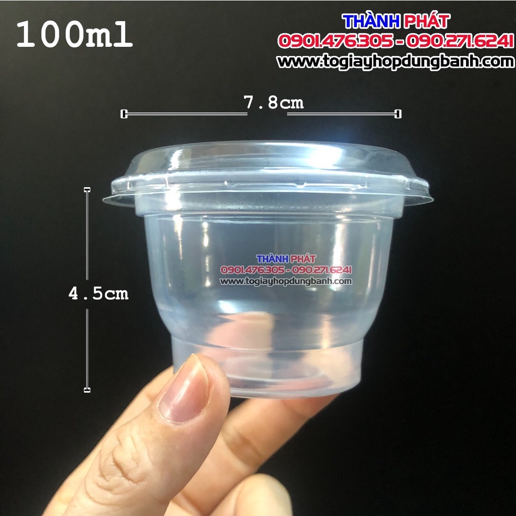 100 Ly rau câu - pudding - panna cotta 100ml chịu nhiệt