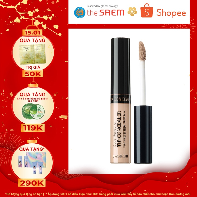 [Gift ] Kem che khuyết điểm the SAEM Cover Perfection Tip Concealer 1.5 Natural Beige (6.5g) - M3