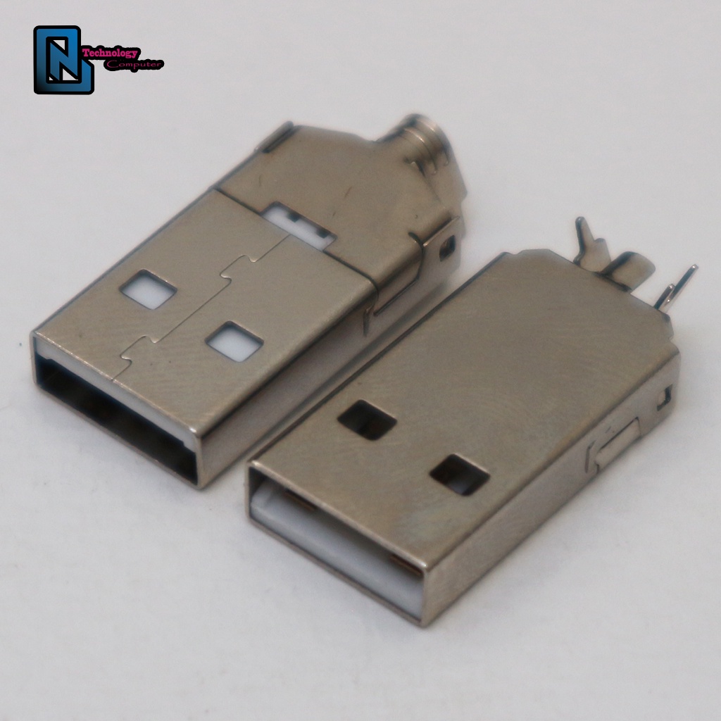 USB A Lõi Nhựa Màu Trắng 4 Pin Chịu Dòng Cao Chiều Dài 22MM 36MM