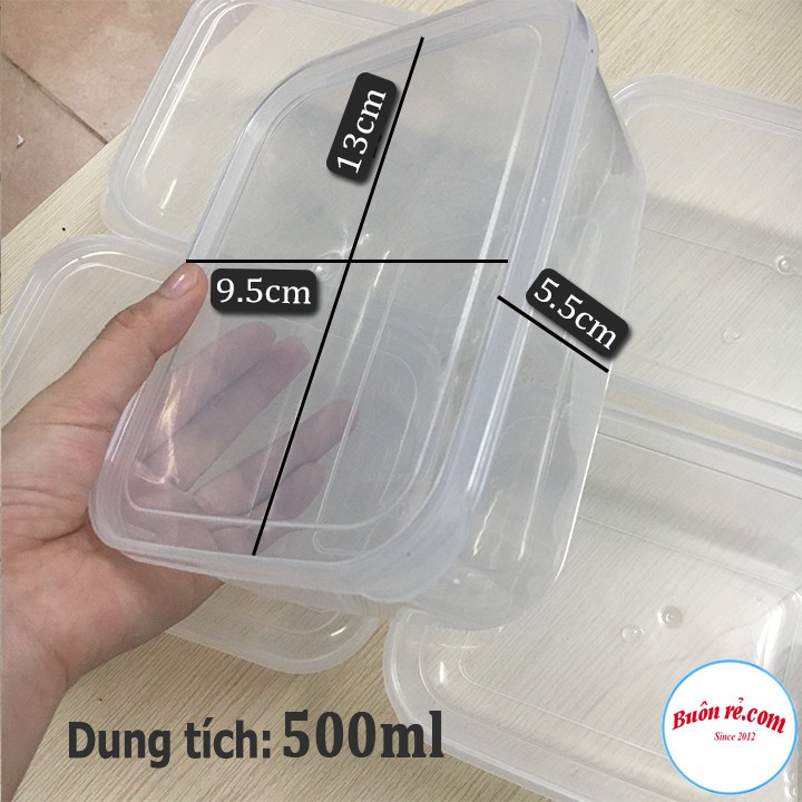 Hộp nhựa đựng thực phẩm 500ml 6685-3 Việt Nhật – Bộ lạnh bầu tách lẻ 01285