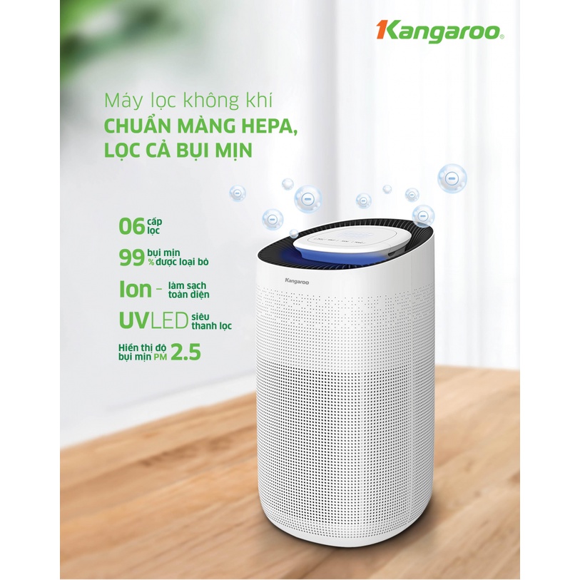 [Mã ELHA10 giảm 6% đơn 5TR] Máy lọc không khí gia đình Kangaroo KG50AP