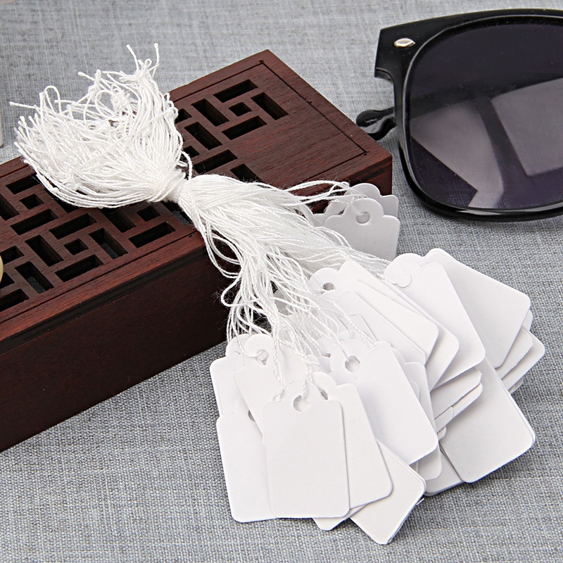 Nhãn Treo Màu Trắng Ngọc Bích Kích Thước 26X15mm 500Cm Dùng Trang Trí