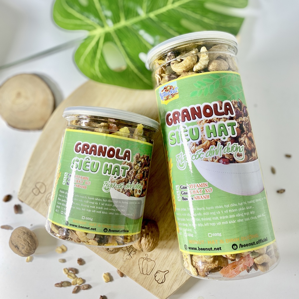 Granola SIÊU HẠT  ăn kiêng ngũ cốc giảm cân dinh dưỡng eat clean không đường