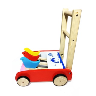 Xe tập đi bằng gỗ cho bé - chất liệu gỗ an toàn