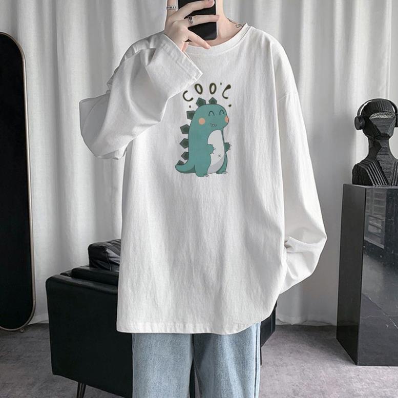 Áo thun tay dài cổ tròn unisex COOC AD171 phông form rộng freesize oversize thời trang phong cách Hàn Quốc Đẹp