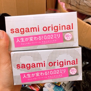 Bao cao su Sagami Original 0.02, hộp 20 cái