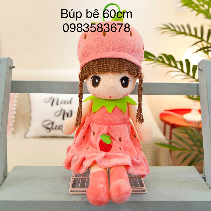 BÚP BÊ GẤU BÔNG HÌNH QUẢ DỨA KÍCH THƯỚC 45CM VÀ 60CM