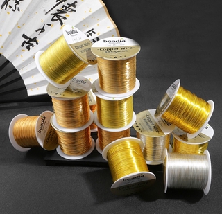 Cuộn Dây Đồng Màu Vàng / Bạc 0.3 / 0.4 / 0.5 / 0.6 / 0.8mm 1m Làm Trang Sức Thủ Công