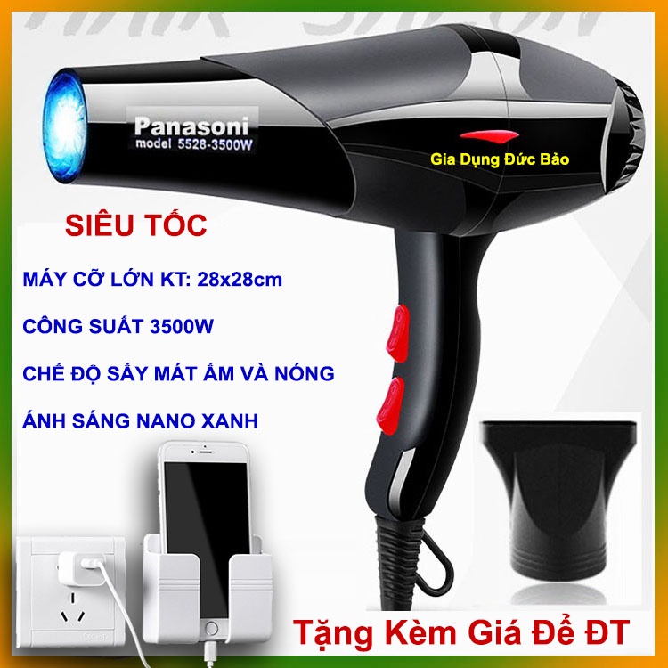 Máy Sấy Tóc Tạo Kiểu 2 Chiều Nóng Lạnh Công Suất Lớn 3500W Tặng Kèm Đầu Thổi