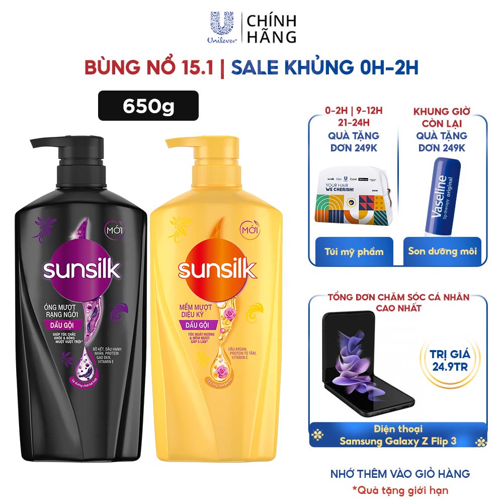 Dầu gội Sunsilk 650gr