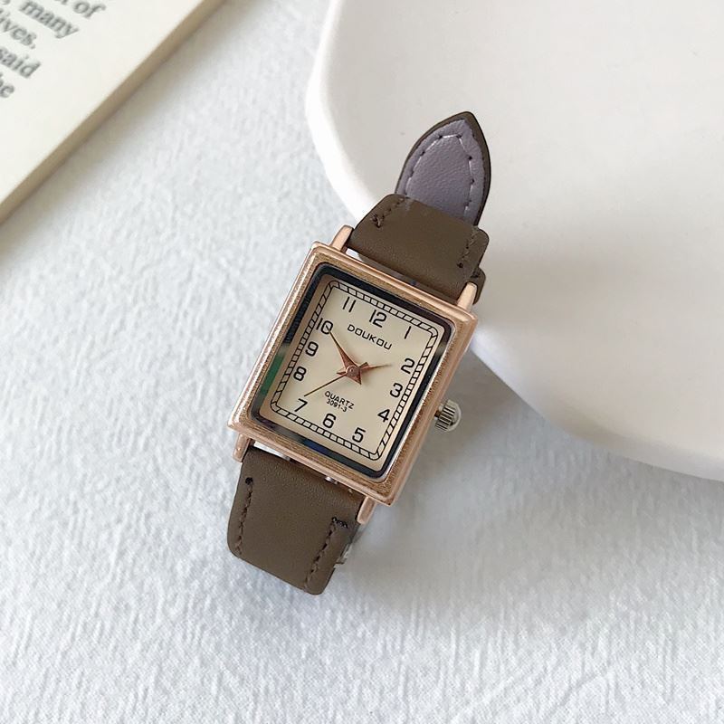 Đồng hồ nữ thương hiệu DOU.KOU mặt vuông phong cách vintage nhẹ nhàng - DHV15 | BigBuy360 - bigbuy360.vn