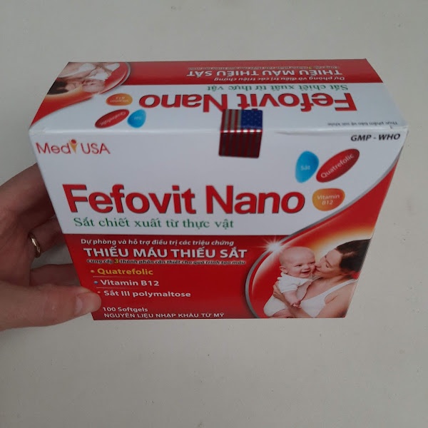 Bổ sung sắt cho người thiếu máu FEFOVIT NANO - phụ nữ đang mang thai và cho con bú