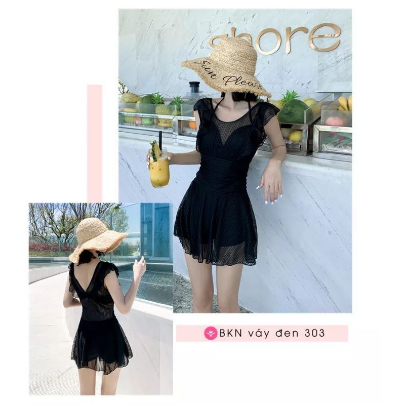 Bikini váy đen SIÊU NỮ TÍNH kín đáo thanh lịch - Hàng đẹp, giá tốt