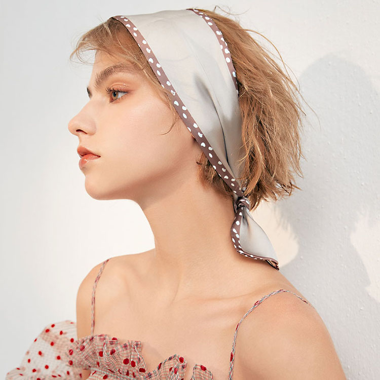 Khăn Quàng Cổ Kiêm Dây Cột Tóc Xinh Xắn Phong Cách Hàn Quốc