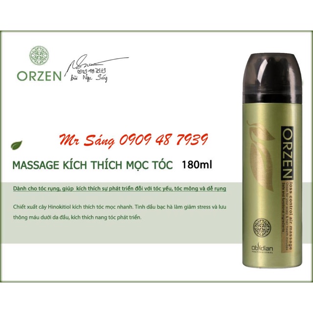 Dung dịch massage kích thích mọc tóc Orzen Loss Control Air Massage 180ml