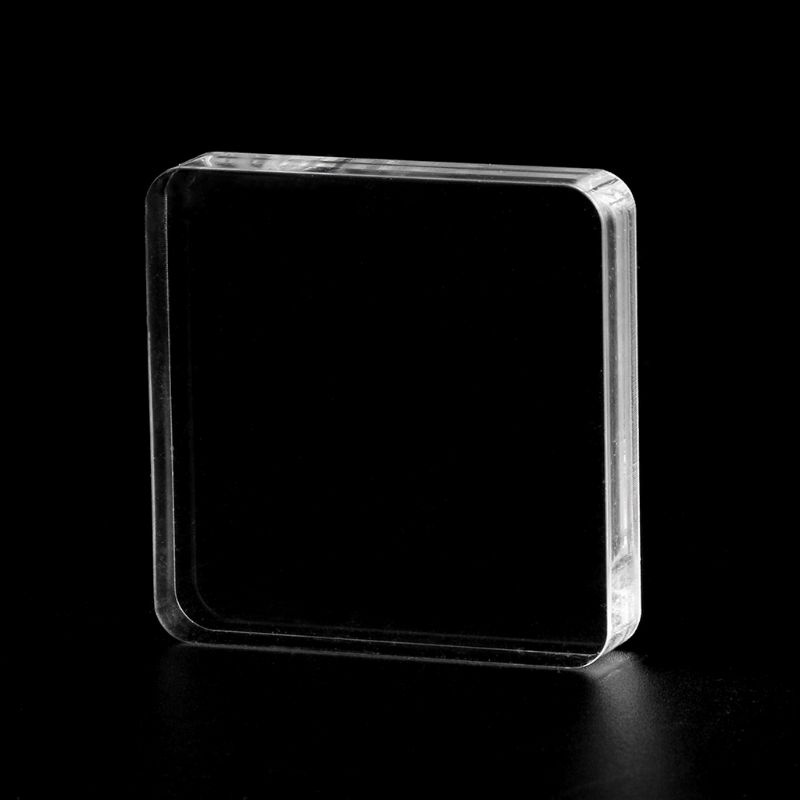 Khối con dấu acrylic trong suốt có tay cầm dùng cho trang trí sổ lưu niệm album ảnh DIY