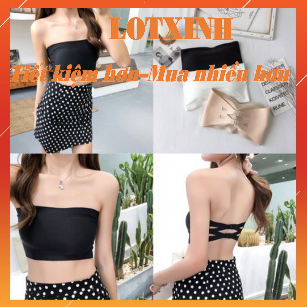 Áo lót không dây Sexy su trơn mặc hở vai lưng có đệm mút mỏng AOLOT01