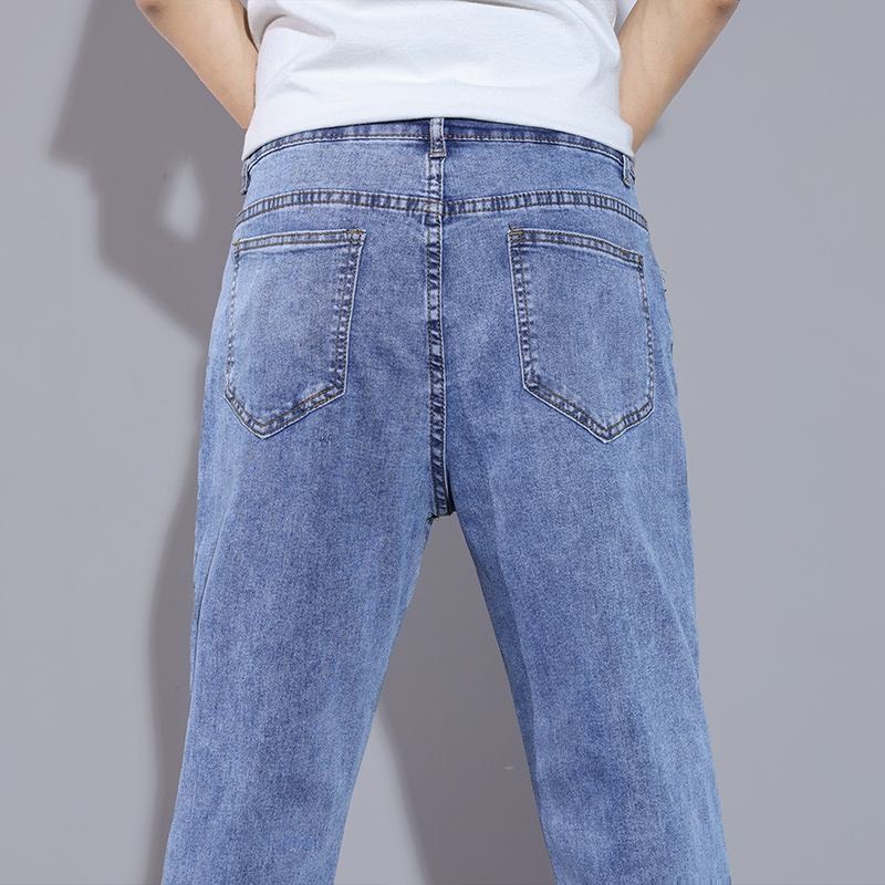 Quần vải jean bò baggy nam quần jean bò baggy nam xanh phong cách Hàn Quốc PDShop | BigBuy360 - bigbuy360.vn