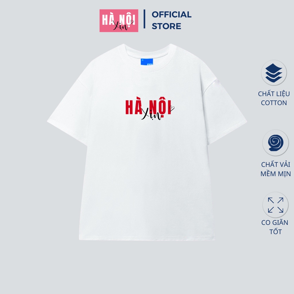 Áo thun nam nữ Unisex in HÀ NỘI XỊN phiên bản Premium Cao Cấp Chất Liệu 100% Cotton mềm mại, thoáng mát | BigBuy360 - bigbuy360.vn