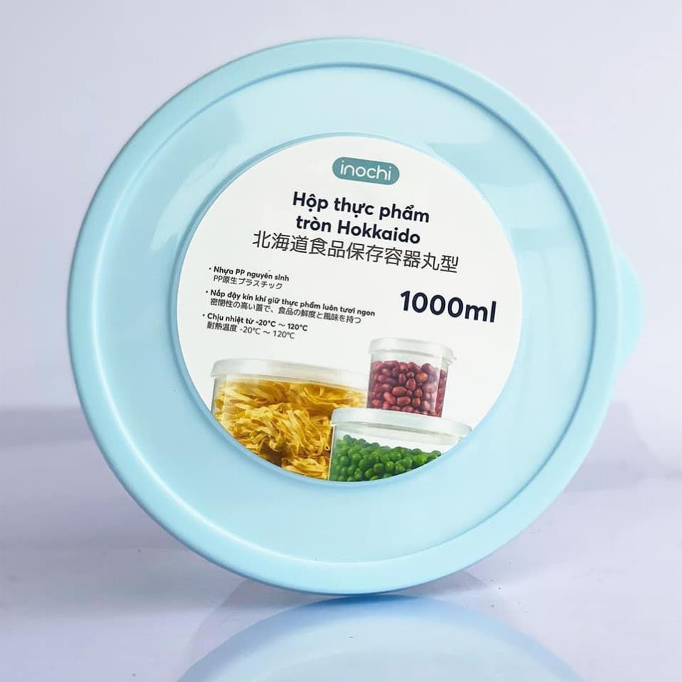 Bộ 4 hộp nhựa tròn đựng thực phẩm Inochi