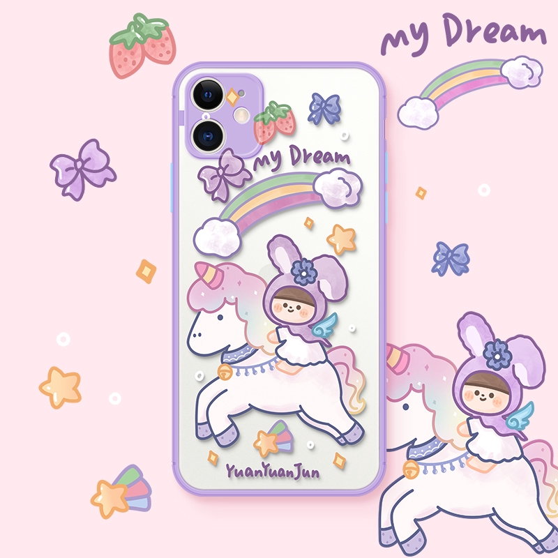 Ốp iphone - Ốp lưng viền nhám Thỏ Mèo Kì Lân 6s/6plus/6splus/7/8/7plus/8plus/x/xs/xsmax/11/11promax - Awifi Case X3-9 | BigBuy360 - bigbuy360.vn