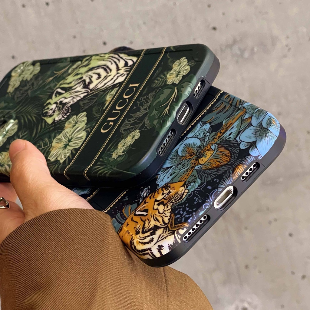 Ốp Điện Thoại Hình Hoa / Hổ Thời Trang Cho iPhone 14 13pro max 12pro 11promax