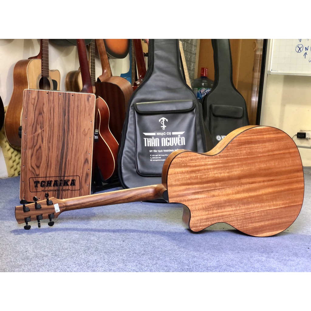 Đàn Guitar Acoustic Thuận Guitar AT04Cx Custom 2021 Bản Nan cầu lỗ