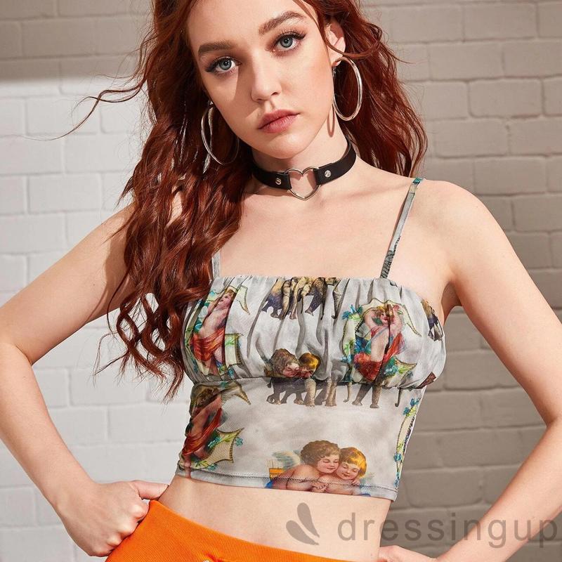 Áo Lửng Hai Dây Ôm Dáng Quyến Rũ Dành Cho Nữ