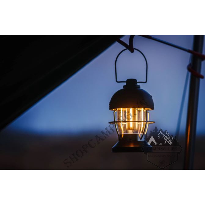 Đèn treo lều cắm trại để bàn phong cách cổ điển pin 4500mah, đèn led pin sạc dã ngoại - Camping VietNam