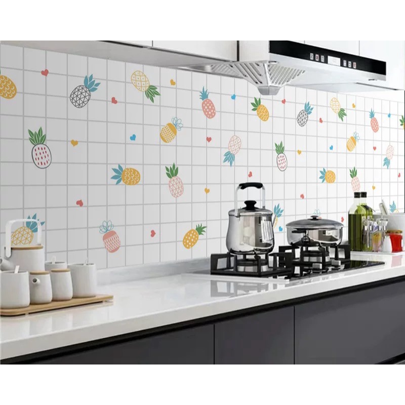 1m dài x 60cm rộng Decal dán bếp tráng nhôm chống dầu mỡ - PN002