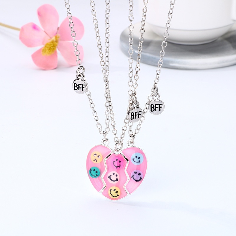 Set 3 Vòng cổ Nam Châm Hình Mặt Cười Dễ Thương