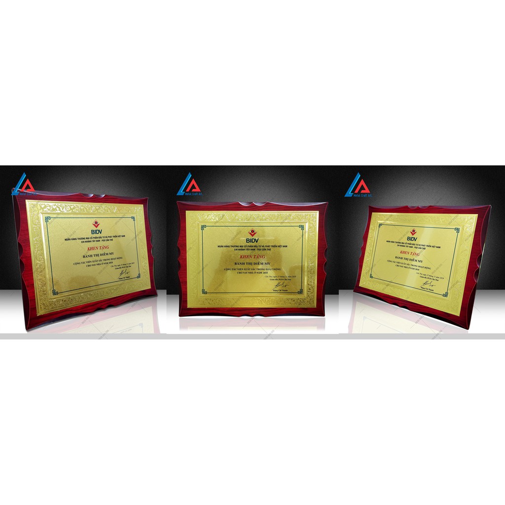 Bằng Khen, Bảng Chứng Nhận, Bảng Vinh Danh