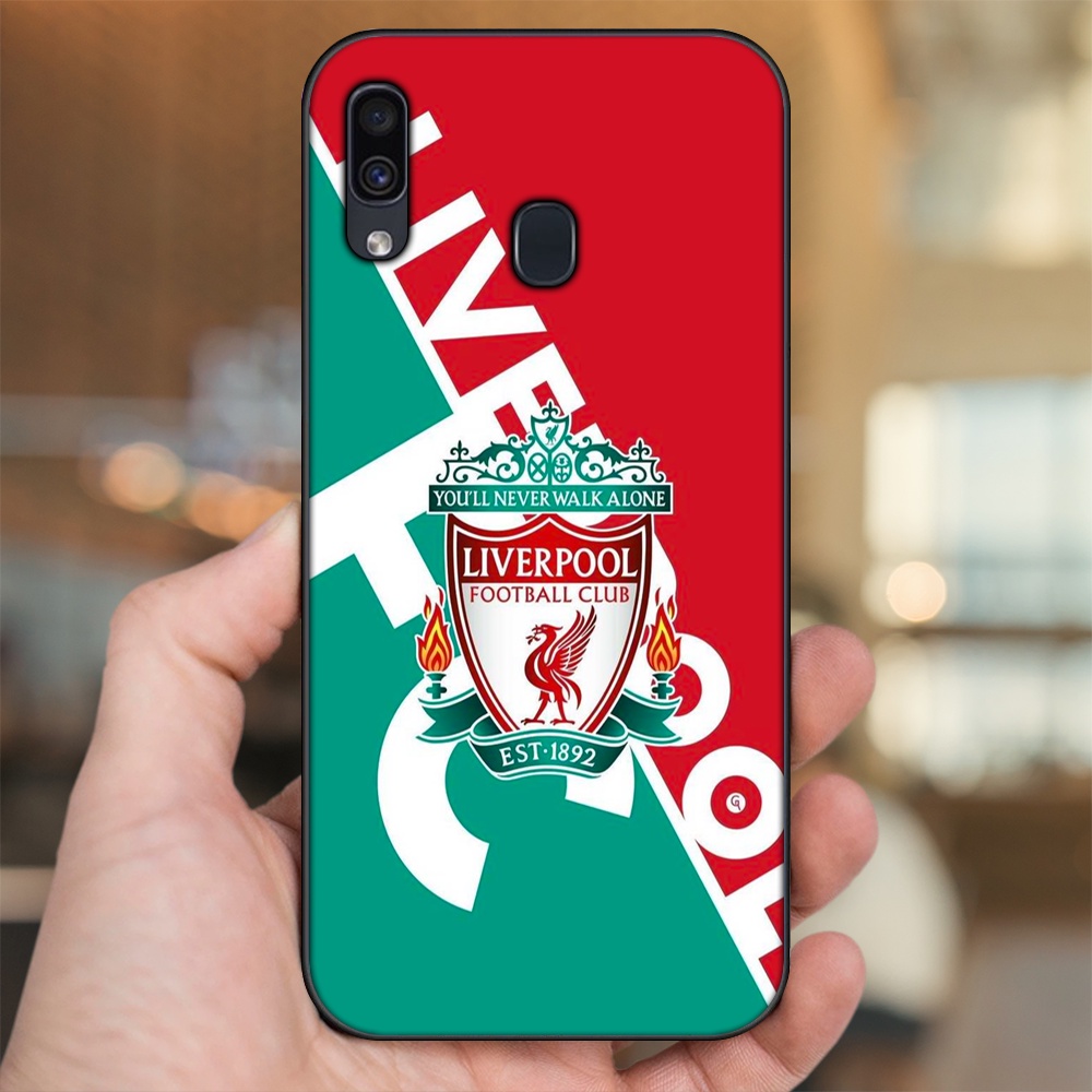 Ốp lưng Samsung A20, A30, A40, M20 viền đen in hình Liverpool FC