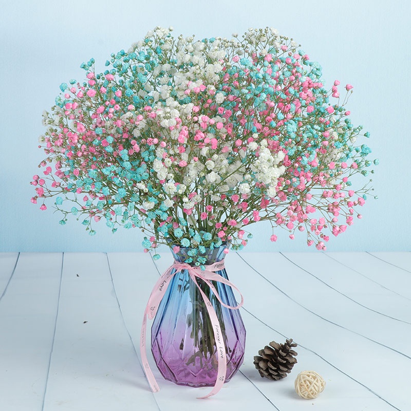 Bó hoa Gypsophila khô tự nhiên nhiều màu trang trí nhà cửa/tiệc cưới